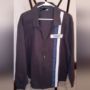 ...Lost Enterprises Gray Zip Up Stripes W/ Patch Jacket Size XL